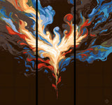 Painting by Numbers Colorful Steam Mnz 3-Panel (Triptych)