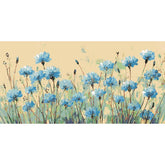 Paint by Numbers Blue Field Flowers