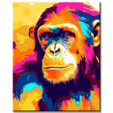 Painting by Numbers Monkey Rainbow Colorful