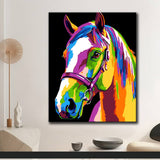 Painting by Numbers Horse Rainbow Colorful