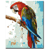 Painting by Numbers Parrot Colorful Painting Art