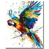 Painting by Numbers Parrot Rainbow Colorful