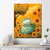 Paint by Numbers Cats in The Garden Animal Art