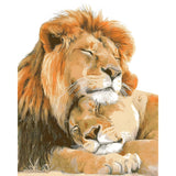 Painting by Numbers Lions Couple Animals Animal Art