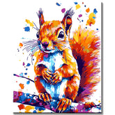 Painting by Numbers Squirrel Modern Animal Art