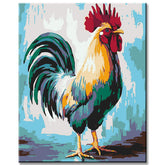 Paint by Numbers Rooster Rainbow Animal Modern Animal Art