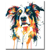 Painting by Numbers Colorful Dog Modern Animal Art