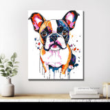 Painting by Numbers Dog Pug in Portrait Modern Animal Art