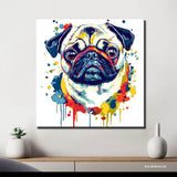 Paint by Numbers Dog Pug Portraits Modern Animal Art
