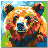 Paint by Numbers Bear Modern Animal Art