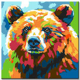 Paint by Numbers Bear Modern Animal Art