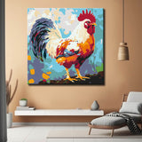 Painting by Numbers Colorful Rooster Modern Animal Art