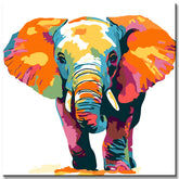 Painting by Numbers Little Elephant Modern Animal Art
