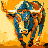 Paint by Numbers Large Bull Portrait Modern Animal Art