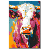 Paint by Numbers Colorful Willow Cow Portrait