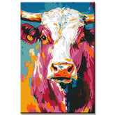 Painting by Numbers Colorful Brown Hare in Green Floral Dress