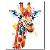 Painting by Numbers Colorful Wildlife Giraffe