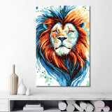 Painting by Numbers Colorful Wildlife Lion