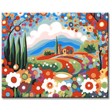 Paint by Numbers Pictures Colorful Flower Landscape