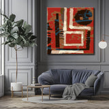 Painting by Numbers Abstract Art Number Lines II