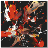 Painting by Numbers Abstract Red Color Explosion I