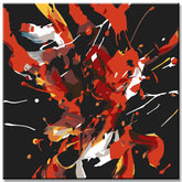 Painting by Numbers Abstract Red Color Explosion II