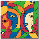 Painting by Numbers Abstract Colorful Girls