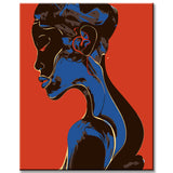 Painting by Numbers Abstract Sapphire Face