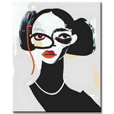 Paint by Numbers Abstract Woman with Monocle