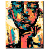 Painting by Numbers Abstract Man in Thoughts
