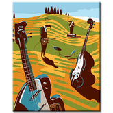 Painting by Numbers Modern Art Guitar Player