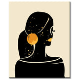 Painting by Numbers Abstract Black Hair