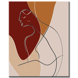 Painting by Numbers Minimalism Female Body Line Art