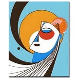 Paint by Numbers Geometry Face of a Woman