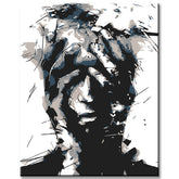 Painting by Numbers Abstract Black and White Portrait Hands