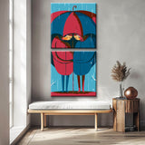 Painting by Numbers Together Under The Umbrella Blue Red 2-Panel
