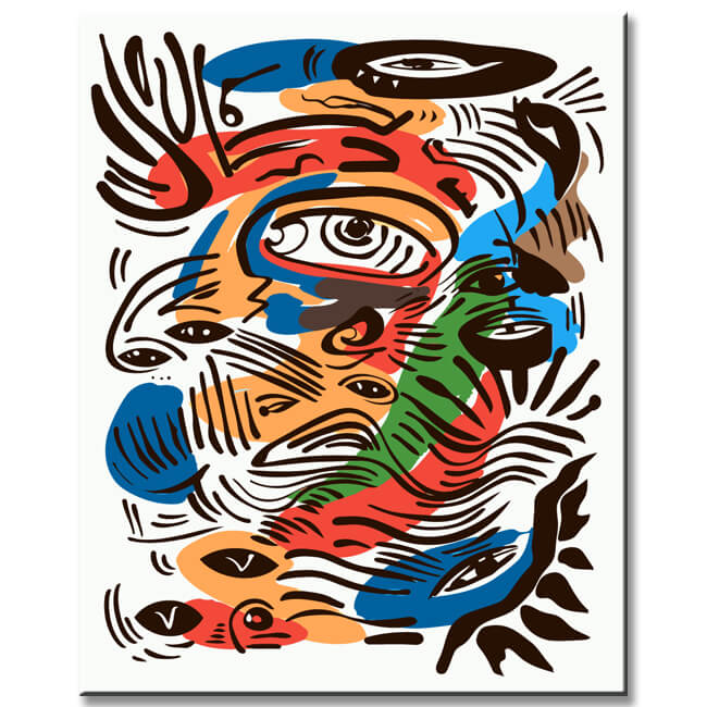 Painting by Numbers Abstract Eyes of Love