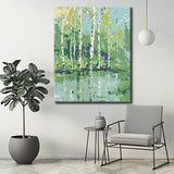 Painting by numbers birch forest