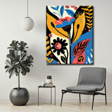 Painting by numbers Abstract cuts of flowers