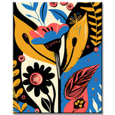 Painting by numbers Abstract cuts of flowers