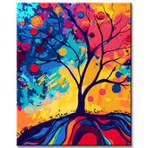 Paint by Numbers Colored Art Painting Tree with Lanterns