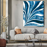 Painting by Numbers Blue Stylized Leaf I