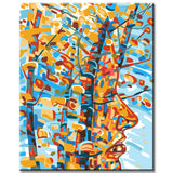 Painting by numbers stone face