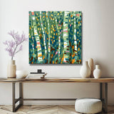 Painting by Numbers Summer Birch Trees with Wind