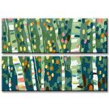 Painting by Numbers Panorama Birch forest 2-Panel