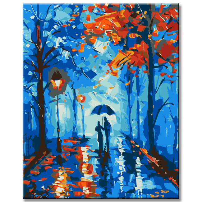 Painting by numbers An evening walk in Paris