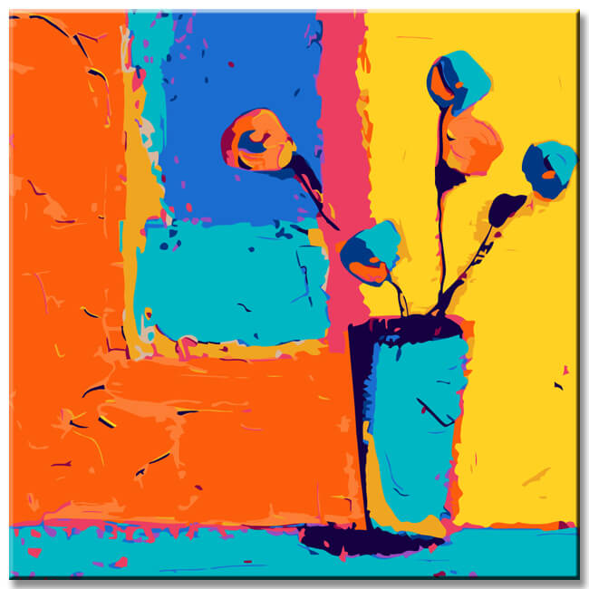 Paint by Numbers Orange Vase