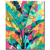 Painting by Numbers Pink Summer and Banana Leaves