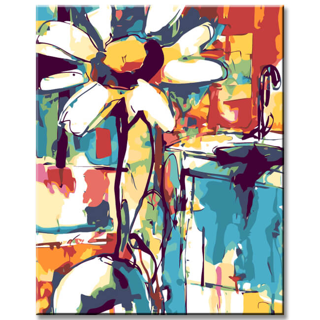 Painting by numbers kitchen window sill III