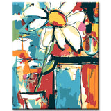 Painting by numbers kitchen window sill IV